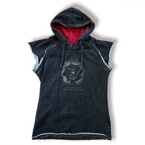 EMILY THE STRANGE Dark Side Cats Hoodie Top, Vintage Y2K Hot Topic, New